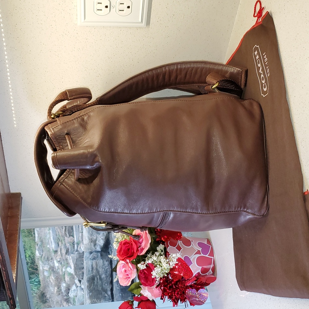 USA 🇺🇲 Vintage COACH #0529 Mahogany Leather Backpack - Picture 6 of 12